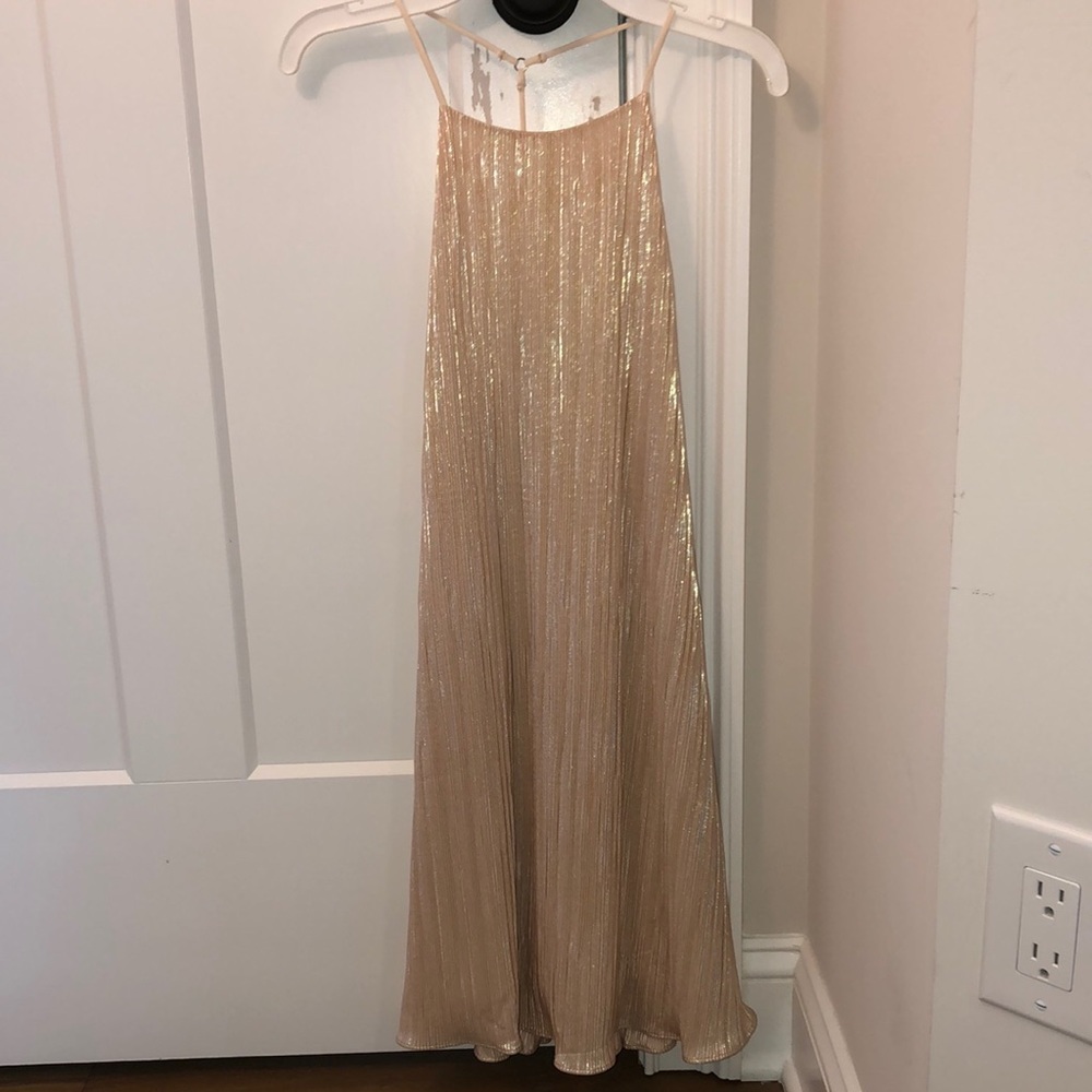 Flowy Gold Shimmer Dress